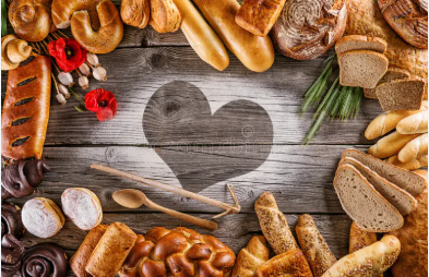breads pic with love sign